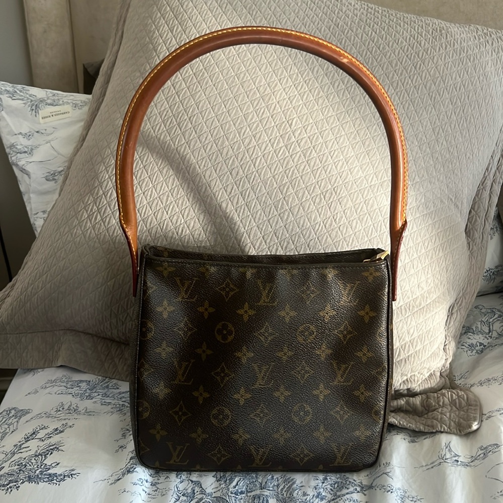 Authentic Louis Vuitton Monogram Looping MM Shoulder Bag.